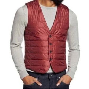 Hugo Boss Hiwan Maroon Quilted Slim-Fit Bodywarmer Vest